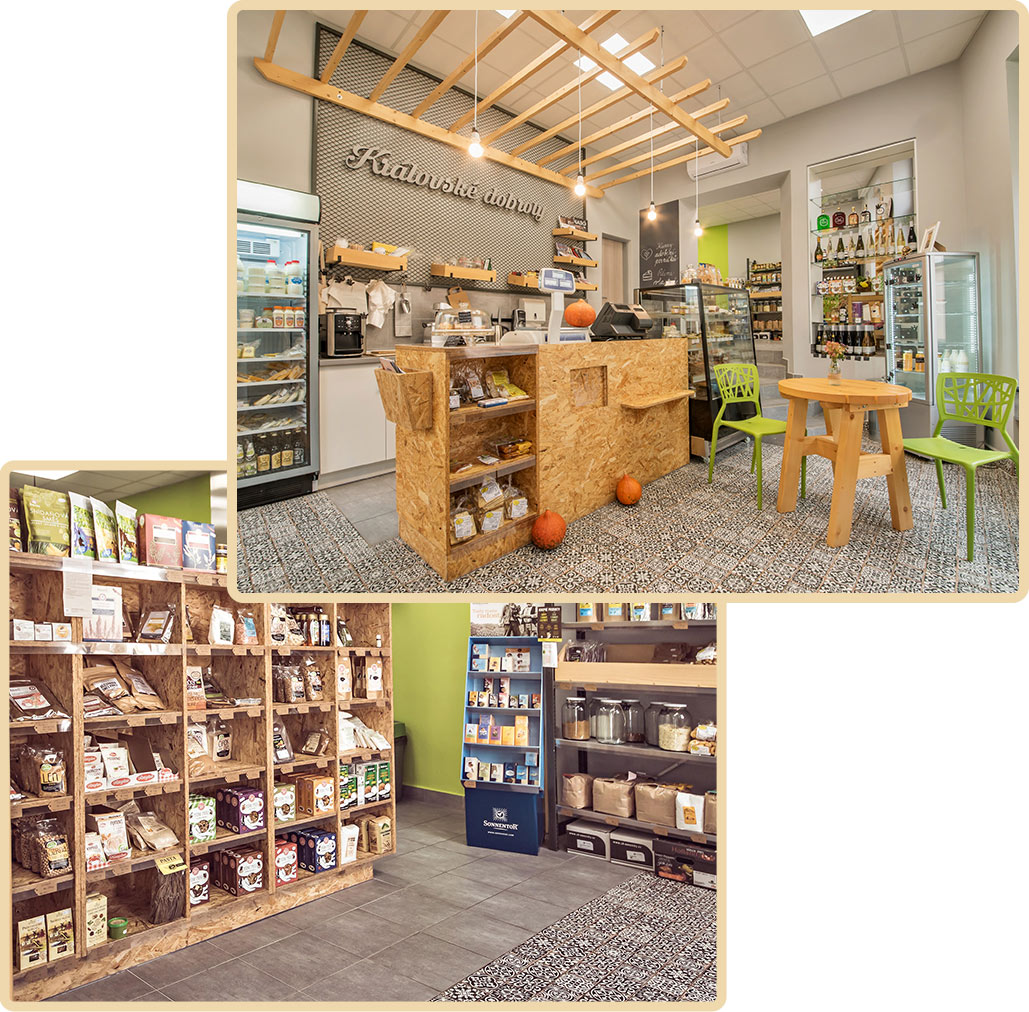 Interiér obchodu Královských dobrot